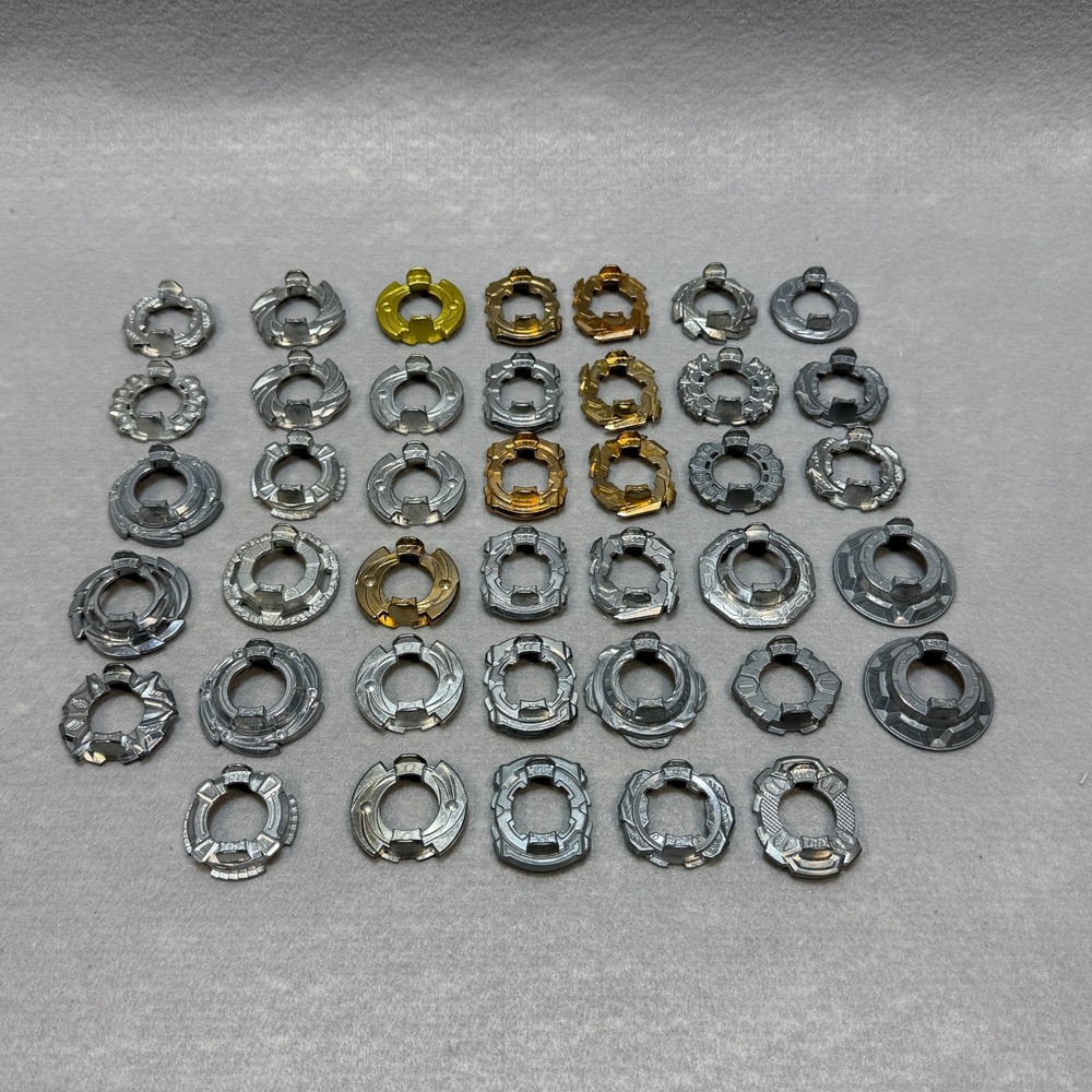 Beyblade Burst Forge Discs Lot of 40 Metal Replacement Parts Mixed Designs